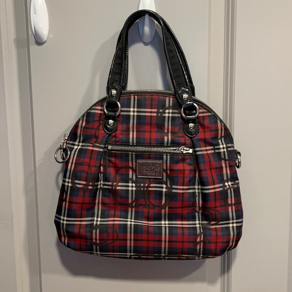 Coach Poppy Plaid Purse